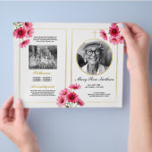 Beerdigungsorden Lebenskosmos Rosa Blume Flyer (Hand)