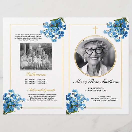 Beerdigungsorden Lebensversicherung Vergessen Sie Flyer (Vorne)