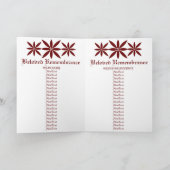 Beerdigungsprogramm "Beloved Remembrance" Programm (Innenseite)