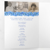 Beerdigungsprogramm Blue vergiss-me-not-Blume Dreifach-gefaltete Programmkarte (Innen Erste Seite)