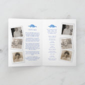 Beerdigungsprogramm Blue vergisst-nots-Fotos Programm (Innenseite)