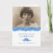 Beerdigungsprogramm Blue vergisst-nots-Fotos Programm (Vorderseite)