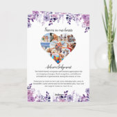 Beerdigungsprogramm - Design der Lila Wilden Blume Programm (Rückseite)