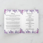 Beerdigungsprogramm - Design der Lila Wilden Blume Programm (Innenseite)