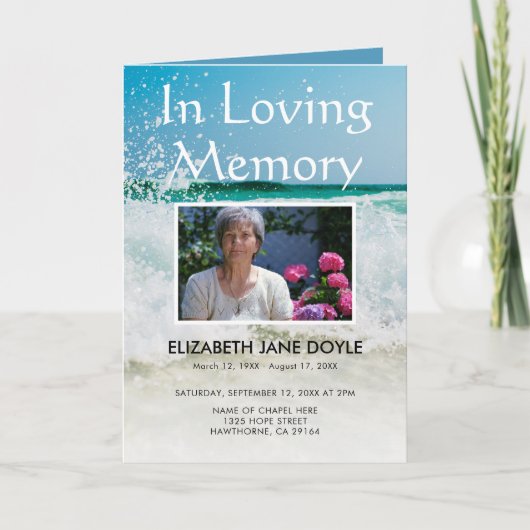 Beerdigungsprogramm | Dienstplan Programm (Vorderseite)