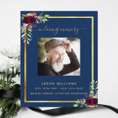 Beerdigungsprogramm für das Foto von Navy Blumengo