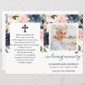 Beerdigungsprogramm für das Foto von Navy Blush (Vorne/Hinten)