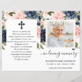 Beerdigungsprogramm für das Foto von Navy Blush (Vorderseite)