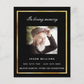 Beerdigungsprogramm für das Schwarze Foto (Vorderseite)