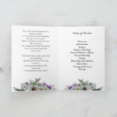 Beerdigungsprogramm für die weißen Blume Programm (Innenseite)