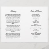 Beerdigungsprogramm für lila Beerdigung | Dienstpl (Rückseite)