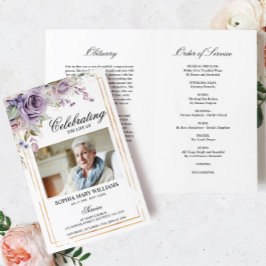 Beerdigungsprogramm für lila Beerdigung | Dienstpl