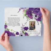 Beerdigungsprogramm für Lila Rose in Kleinstadien Flyer (Hand)