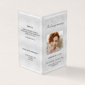 Beerdigungsprogramm für Silberschmetterlinge im Fo (Vorderseite)