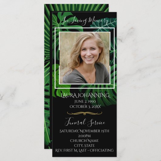 Beerdigungsprogramm für tropische Blätter/Beerdigu Programm (Vorne/Hinten)