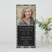 Beerdigungsprogramm für White Damask/Obituary Programm (Stehend Vorderseite)