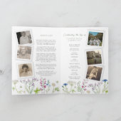 Beerdigungsprogramm Wildblume Bienen Fotos Programm (Innenseite)