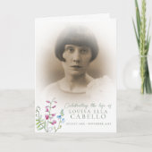 Beerdigungsprogramm Wildblume Bienen Fotos Programm (Vorderseite)