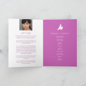 Beerdigungsprogrammordnung lila Rose Foto Programm (Innenseite)