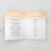 Beerdigungsprogrammordnung Orangenfarbene Rose Programm (Innenseite)