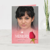 Beerdigungsprogrammordnung rote Rose Programm (Vorderseite)