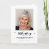 Beerdigungsreihenfolge des Fotos Programm (Vorderseite)