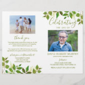 Beerdigungsreihenfolge des Memorial Programms zur (Vorderseite)