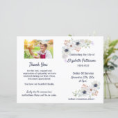 Beerdigungsreihenfolge des Programms zur Erinnerun (Stehend Vorderseite)