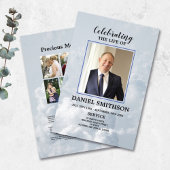 Beerdigungsreihenfolge feiert Lebenswolken Flyer