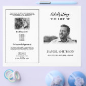 Beerdigungsreihenfolge zum Schwarz-Weiß-Feiern Flyer (Einzeln)