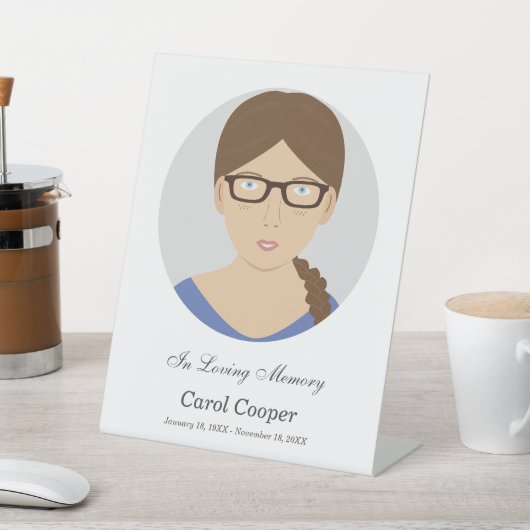 Beerdigungsschild für das Foto des Soberkreises Sockelschild (In SItu)