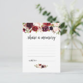 Beerdigungsservice, Burgund, Speicherkarte freigeb Postkarte (Stehend Vorderseite)