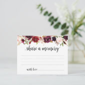 Beerdigungsservice, Burgund, Speicherkarte freigeb Postkarte (Stehend Vorderseite)