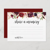 Beerdigungsservice, Burgund, Speicherkarte freigeb Postkarte (Vorne/Hinten)