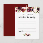 Beerdigungsservice, Burgund, Speicherkarte freigeb Postkarte (Vorne/Hinten)