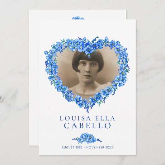 Beerdigungsservice für Vergessliches in Blau Programm (Vorne/Hinten)