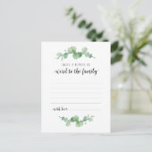 Beerdigungsservice, Grüne, Speicherkarte freigeben Postkarte (Stehend Vorderseite)