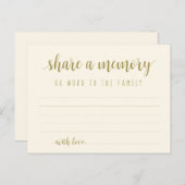 Beerdigungsservice, klassisches Gold, Gedächtniska Postkarte (Vorne/Hinten)