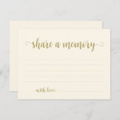 Beerdigungsservice, klassisches Gold, Gedächtniska Postkarte (Vorne/Hinten)