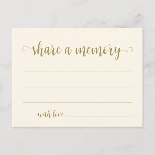 Beerdigungsservice, klassisches Gold, Gedächtniska Postkarte (Vorderseite)