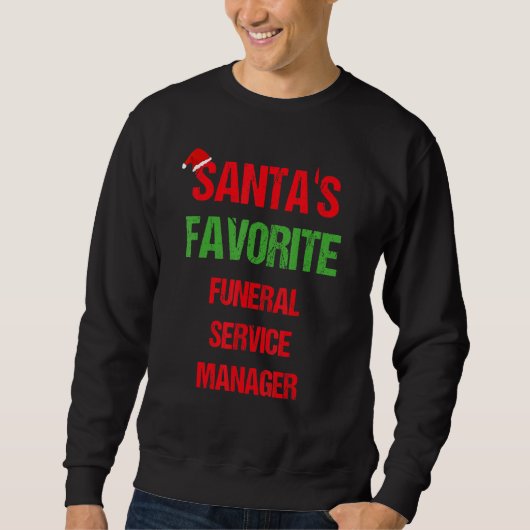 Beerdigungsservice-Manager Funny Pajama Weihnachte Sweatshirt (Vorderseite)