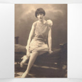 Beerdigungsservice Orangenlilie Foto 6pp Dreifach-gefaltete Programmkarte (Innenseite Mitte)