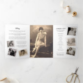 Beerdigungsservice Programm einfache Mono-Fotovorl (Innenseite)