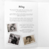 Beerdigungsservice Programm einfache Mono-Fotovorl (Innen Erste Seite)