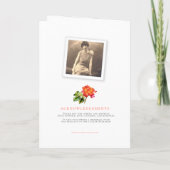 Beerdigungsservice-Programm gestreift Rose Fotos Programm (Rückseite)