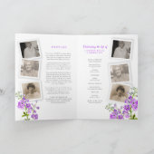 Beerdigungsservice-Programm lila Delphinium-Fotos Programm (Innenseite)