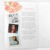 Beerdigungsservice-Programm Pfirsichblüte Foto Dreifach-gefaltete Programmkarte (Innen Erste Seite)