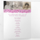 Beerdigungsservice-Programm pink vergiss-me-not-Bl Dreifach-gefaltete Programmkarte (Innen Erste Seite)