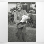 Beerdigungsservice-Programm pink vergiss-me-not-Bl Dreifach-gefaltete Programmkarte (Innenseite Mitte)