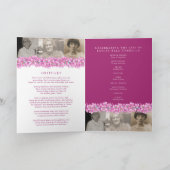 Beerdigungsservice-Programm pink vergiss-me-not-Bl Programm (Innenseite)